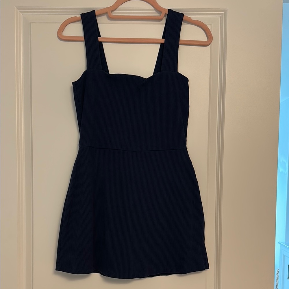 Pink size M Navy Stretchy Sleeveless Dress